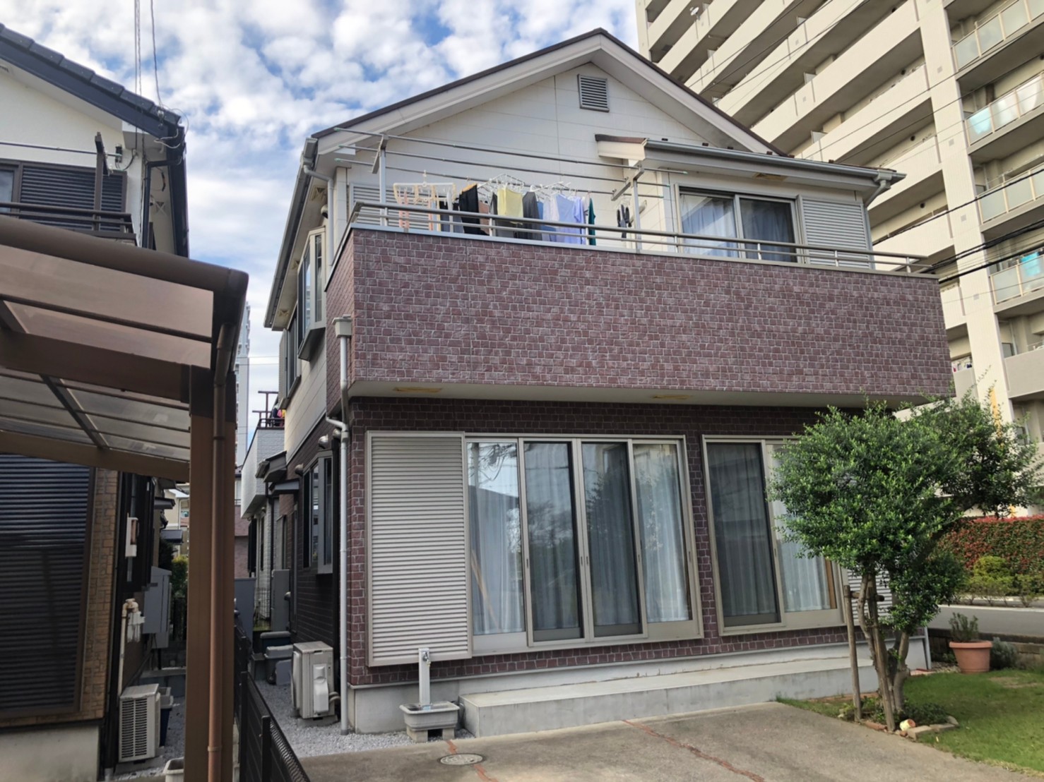 川越市N様邸　屋根・外壁塗装工事　日本ペイント/ラジカル塗料　施工前と施工後